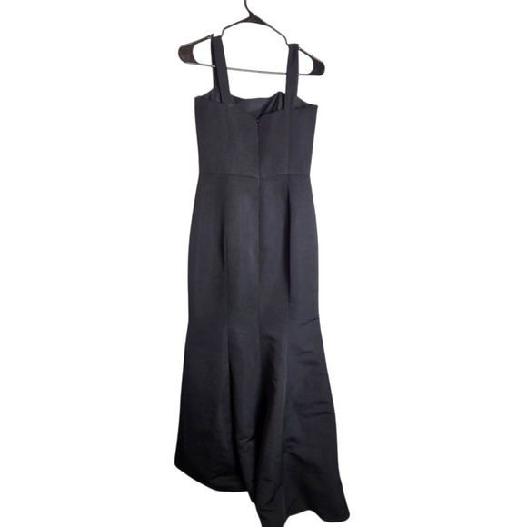 Amsale Ida Black Gown Size 8 Medium Maxi Dress - Picture 4 of 8